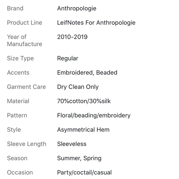 NEW Anthropologie LeifNotes Guarri Dress Size 4 - Picture 6 of 15